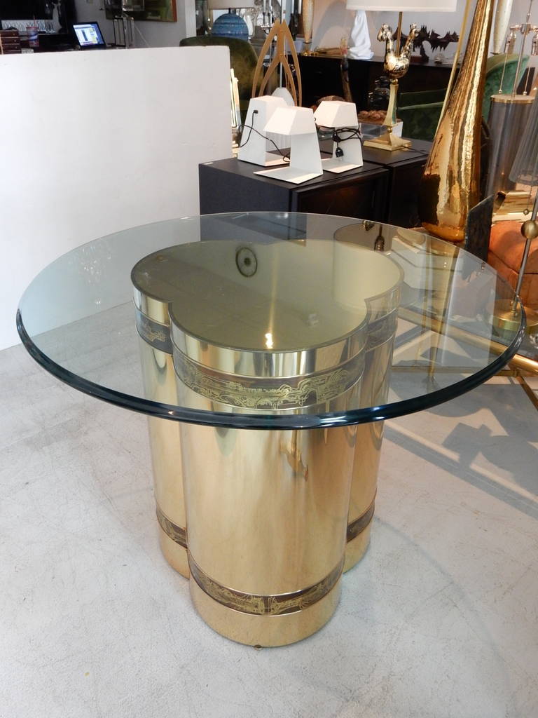 American Brass Table by Bernhard Rohne for Mastercraft