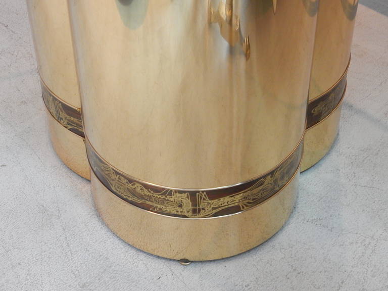 Brass Table by Bernhard Rohne for Mastercraft In Excellent Condition In Miami, FL