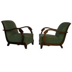 Pair of Art Deco Lounge Chairs