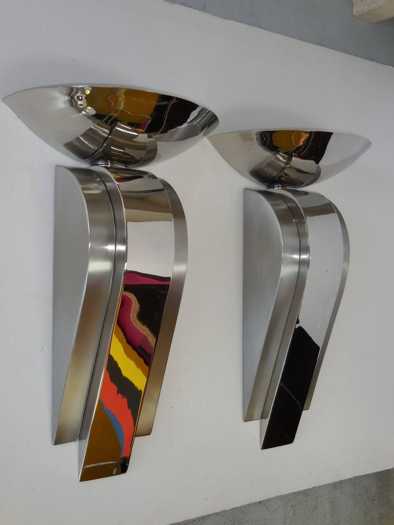 American Large Stainless Steel Sconces