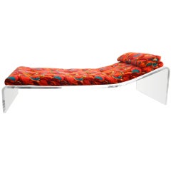1970s Lucite Daybed Chaise Lounge