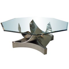 Spectacular Steel Dining Table by Ron Seff