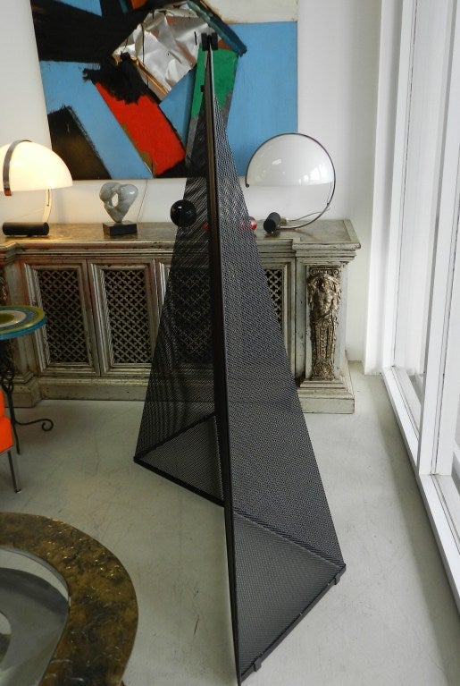 Italian Mario Botta Geometric Nila Rosa Metal Screen for Alias