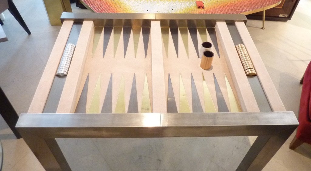 Late 20th Century Pace Backgammon Table Set by Mariani