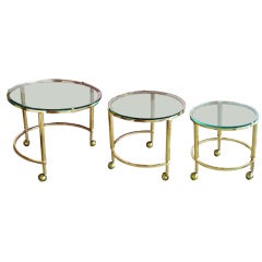 Brass Round Nesting Tables