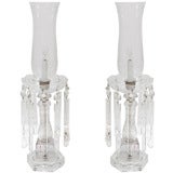 Pair of Crystal Lustre Lamps.