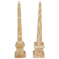 Pair of French Marble Obelisks