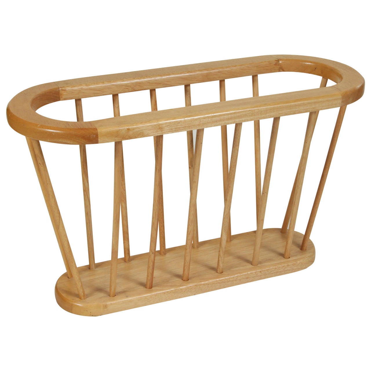MidCentury Wood Magazine Rack at 1stdibs
