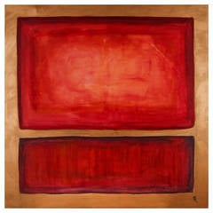 Red and Brown Minimalist Painting