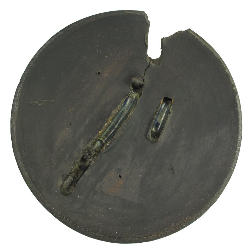 Peter Voulkos Rare Black Plate, 1968 For Sale