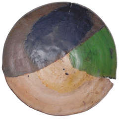 Peter Voulkos Rare Colored Wall Hanging Platter
