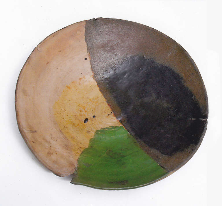 Mid-Century Modern Peter Voulkos Rare Colored Wall Hanging Platter