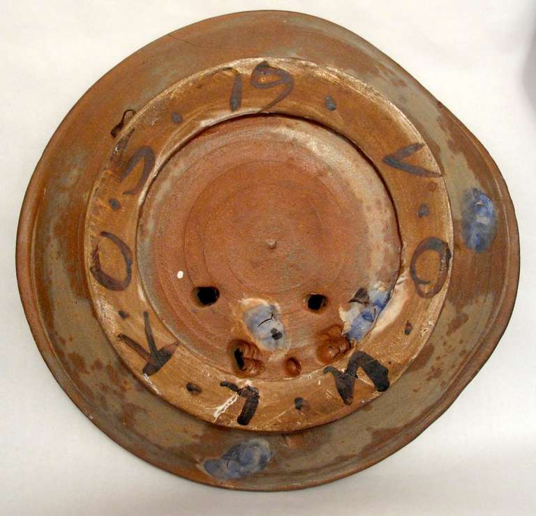 This is a classic wall plate by Peter Voulkos from his 1979 series.  Mint condition. 21 x 4.5