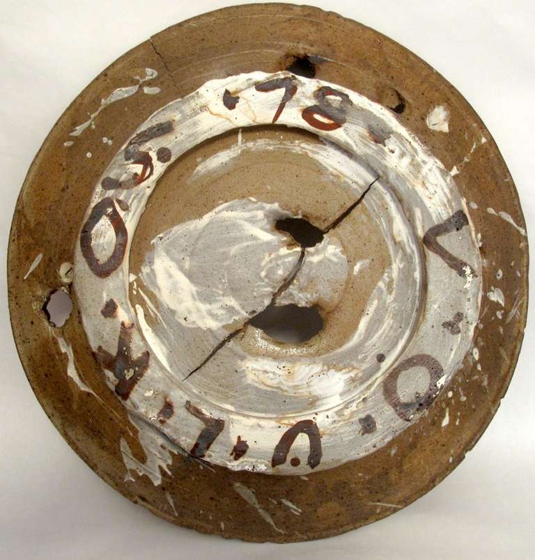 American Peter Voulkos - Melted Ash Gas-fired Plate.