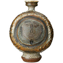 Peter Voulkos, Early Bottle with Face, 1954