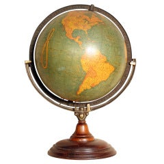 Vintage George F. Cram Lighted Terrestrial Globe