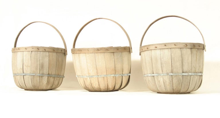 Set of Three Antique Apple Baskets In Excellent Condition In Hudson, NY