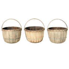 Set of Three Antique Apple Baskets