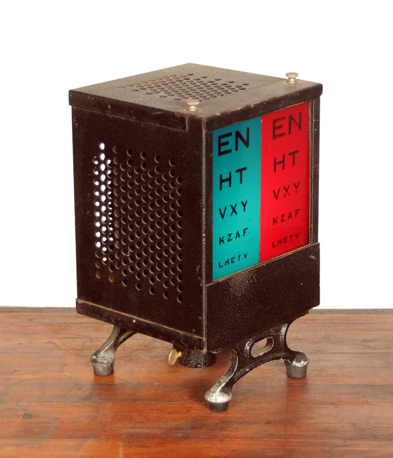 vintage eye test light box