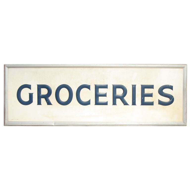 Vintage 1940s Grocery Store Sign at 1stDibs 1940's grocery store