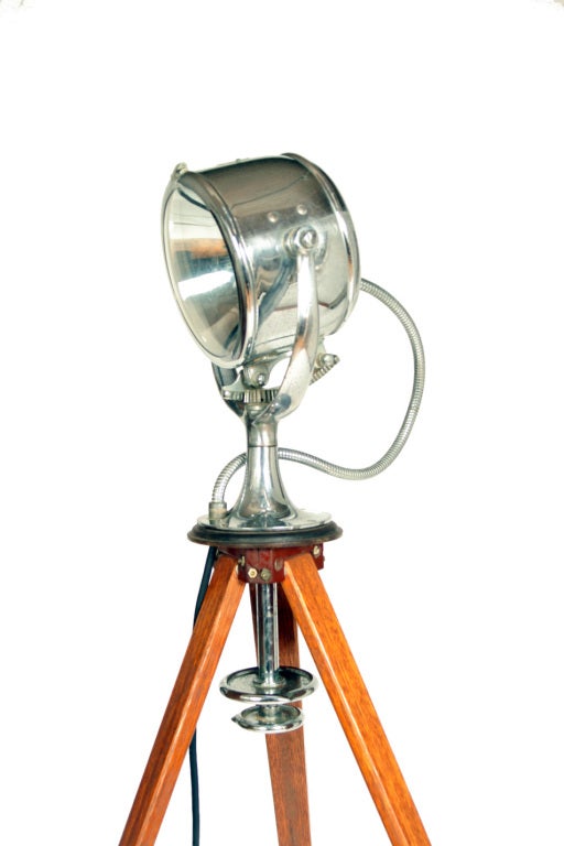 1940s Chrome Boat Light on Tripod Base at 1stdibs
