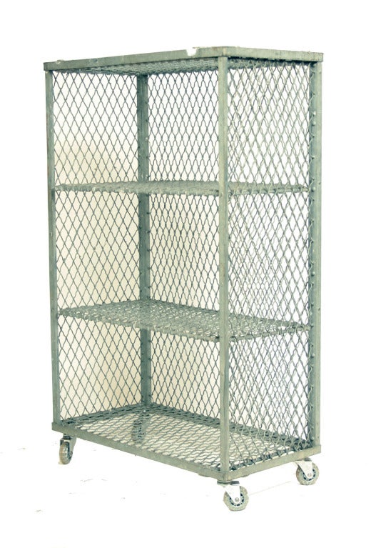 These fabulously graphic multi-purpose vintage galvanized steel industrial style racks are perfect for anything you need to store or display. Each rack rolls smoothly and quietly on ball bearing skateboard wheels which are easily removable. We have