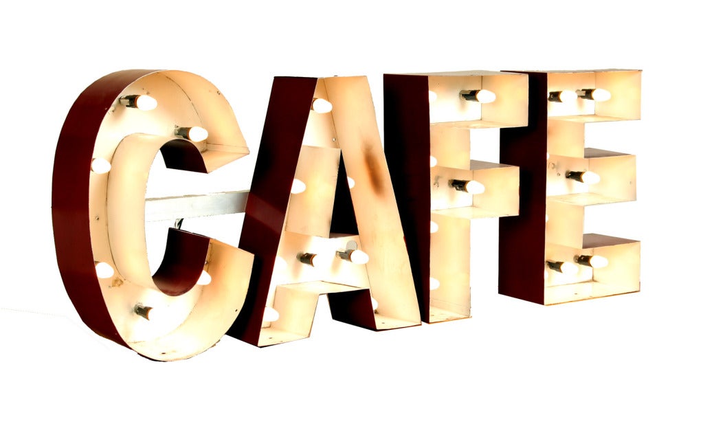 Vintage Lighted CAFE Sign