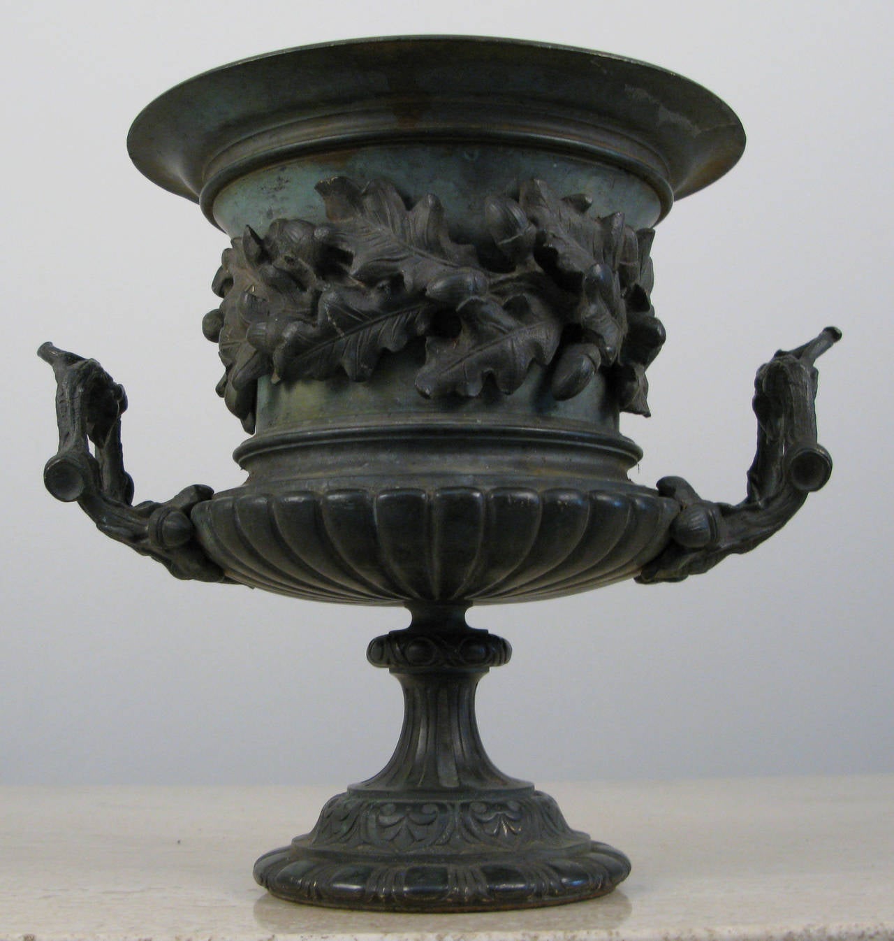 Neoclassical 19th Century Small Bronze Urn