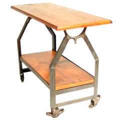 Industrial Two-Tiered Console on Locking Casters