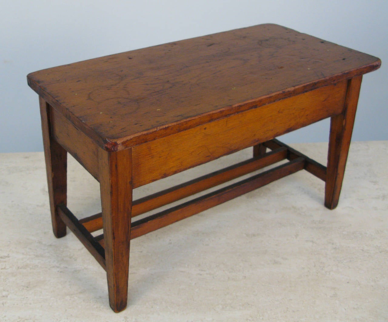 Woodwork 1870s Salesman Sample Two-Drawer Table