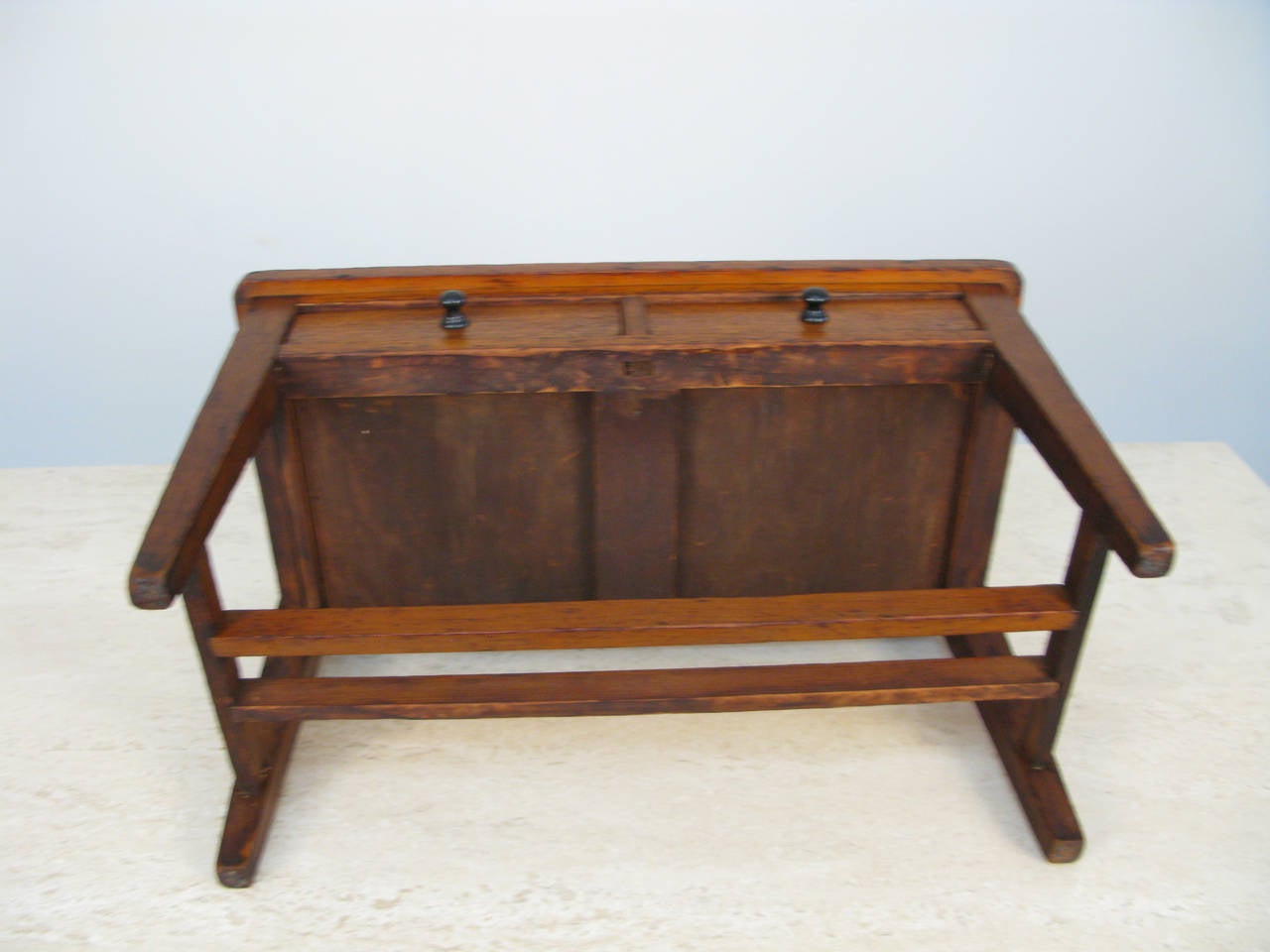 1870s Salesman Sample Two-Drawer Table In Good Condition In Hudson, NY