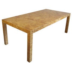 1970s Burl Dining Table