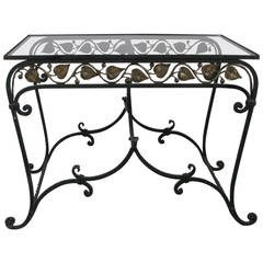 1950s Wrought Iron Garden Occasional Table