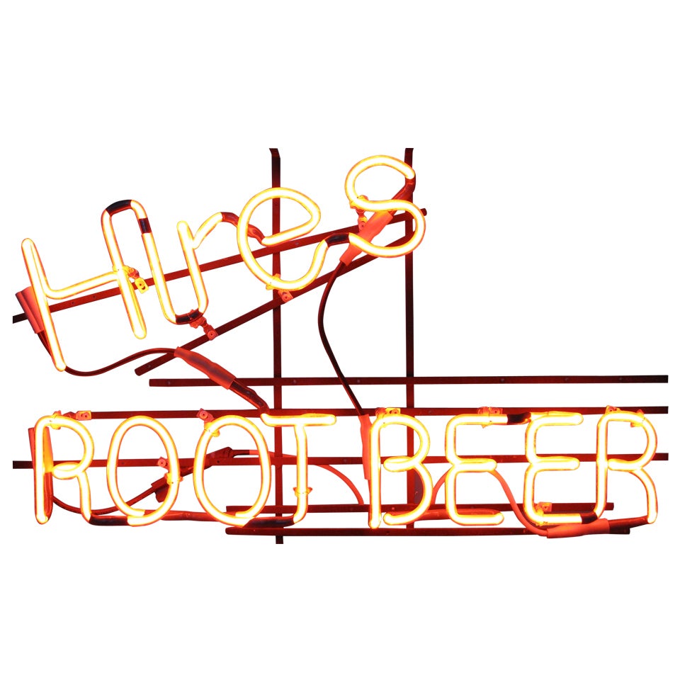 1960s Neon Advertisement for Hires Root Beer For Sale