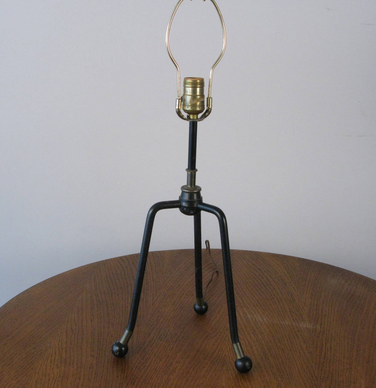 American Pair of Mid-Century Iron Table Lamps