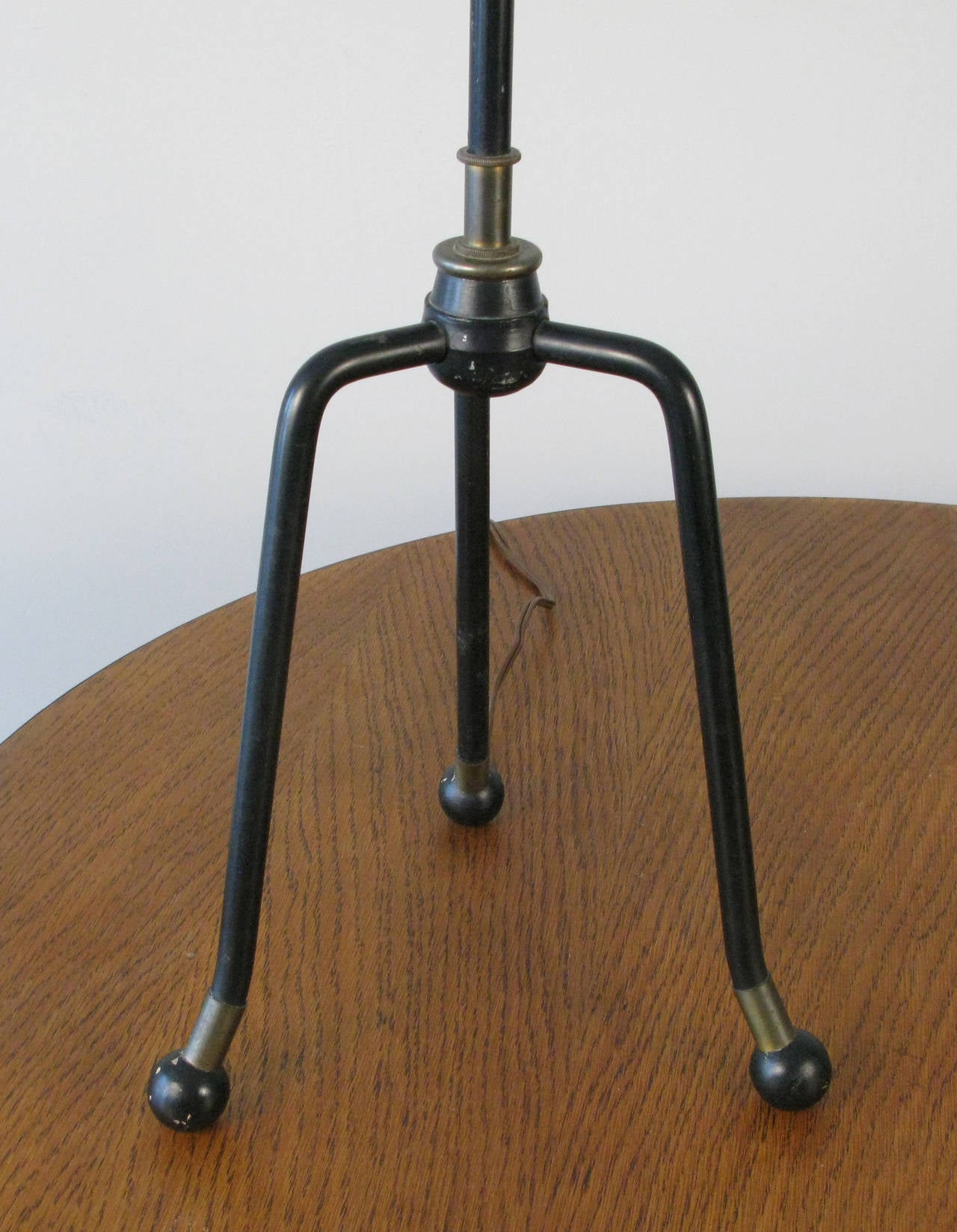 Molded Pair of Mid-Century Iron Table Lamps