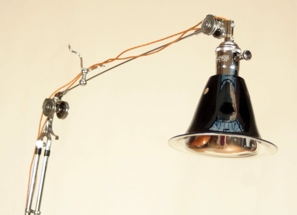 20th Century Desk/Table Lamp Made From a 1920s Dentist's Drill