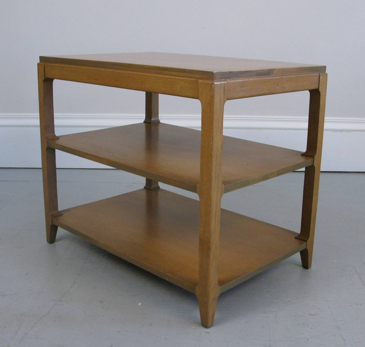 North American Pair of Mid-Century Tiered End Tables