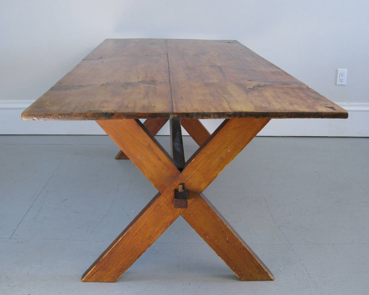 Woodwork 1940s American Trestle Table