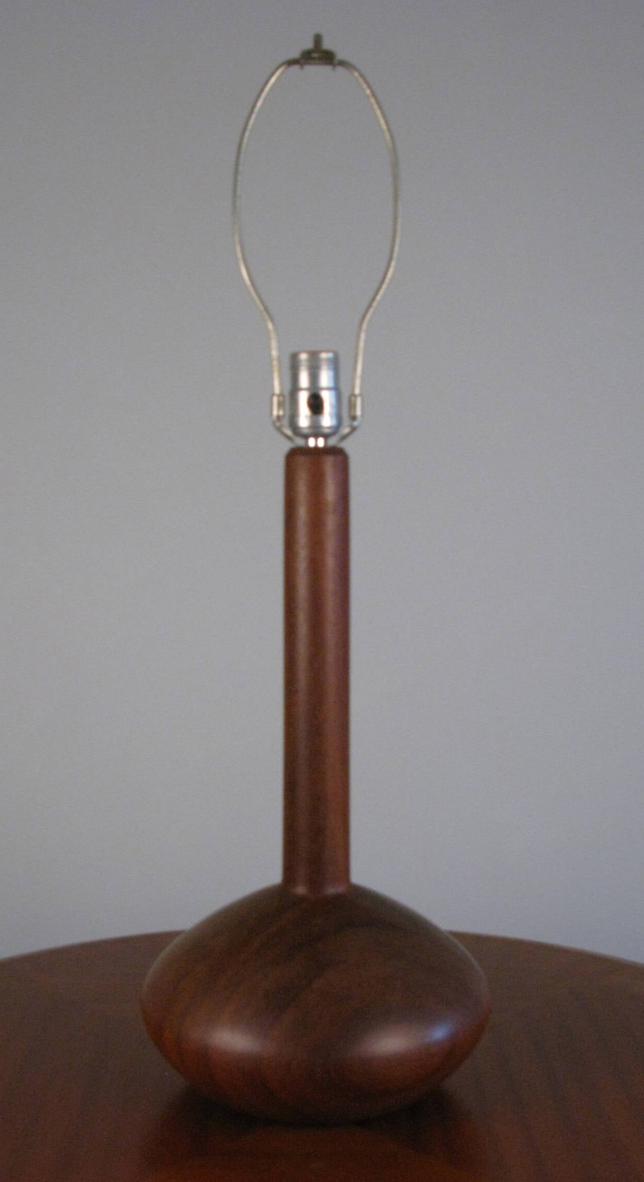 Woodwork 1960's Danish Walnut Table Lamp