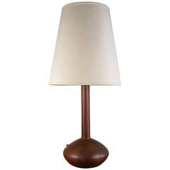 1960's Danish Walnut Table Lamp