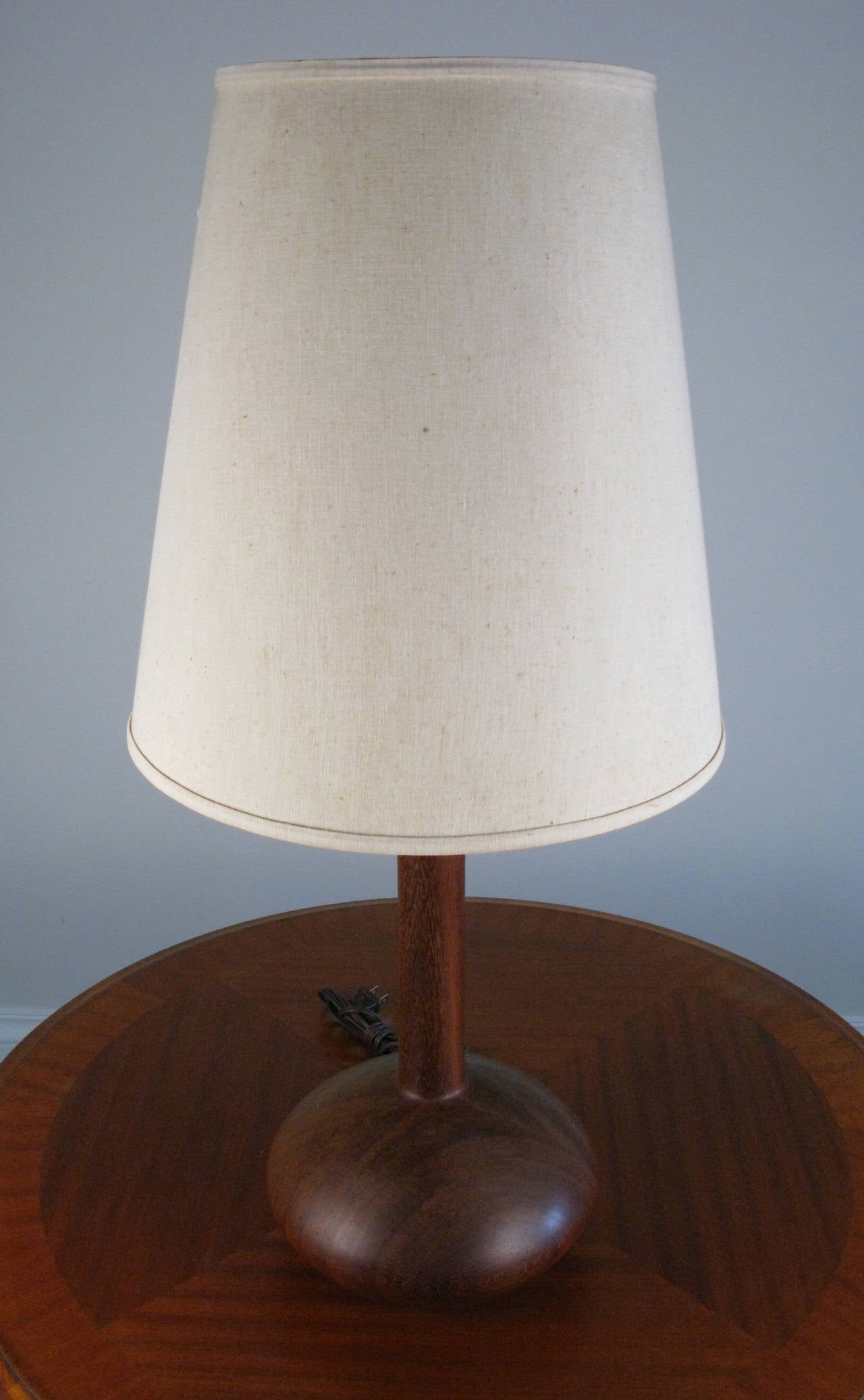 Mid-Century Modern 1960's Danish Walnut Table Lamp