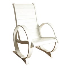 Vintage Wood Slat Deck Chair