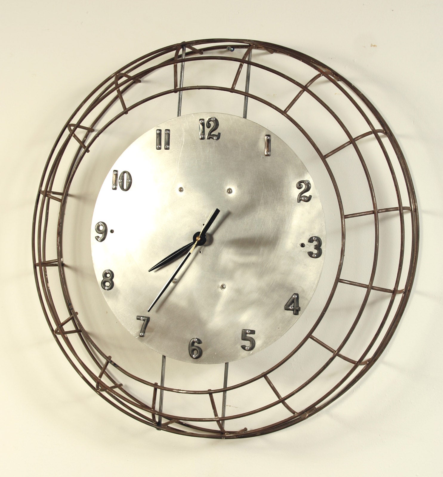 Large Industrial Caged Clock