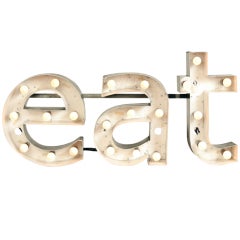 Vintage Lighted Sign "eat"