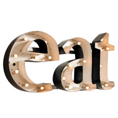 Vintage Lighted "EAT" sign