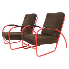 Vintage Wolfgang Hoffman Art Deco Lounge Chairs