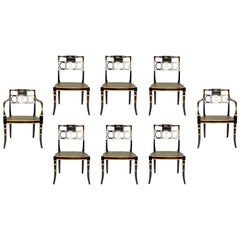 Set of Eight Governor Alston Chairs by Baker