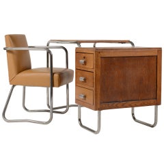 Marcel Bruer Desk with Chair, C. 1930