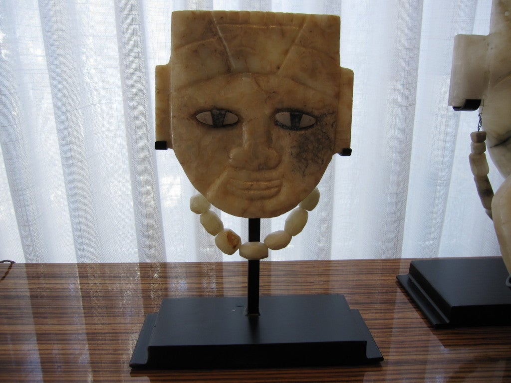 Set of Hand Carved Marble Faces